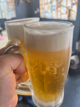オリオン生ビールで乾杯